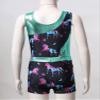 winying Kids Girls Two Piece Unitard Leotard Stretchy Fitness Bodysuit Gymnastic Dancewear Dark Night A 12 Years view 3
