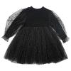 aromm Flower Little Girls Party Dress Winter Fall Long Sleeves Dresses with Tutu Skirt Black(2-3 T,100) view 1