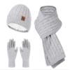 Fashion 3 Pieces Winter Beanie Hat, Scarf and Touchscreen Gloves Set for Men and Women,3 Pieces Winter Ski Warm Set (Light Grey) view 1