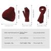 Fashion 3 Pieces Winter Beanie Hat, Scarf and Touchscreen Gloves Set for Men and Women,3 Pieces Winter Ski Warm Set (Light Grey) view 2