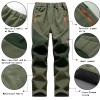 Anyanmoutn Kids Boys Youth Hiking Cargo Pants Soft Shell Snow Pants Waterproof Outdoor Fleece Lined Insulated Trousers view 4