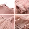 aromm Flower Little Girls Party Dress Winter Fall Long Sleeves Dresses with Tutu Skirt Pink(1-2 T,90) view 3