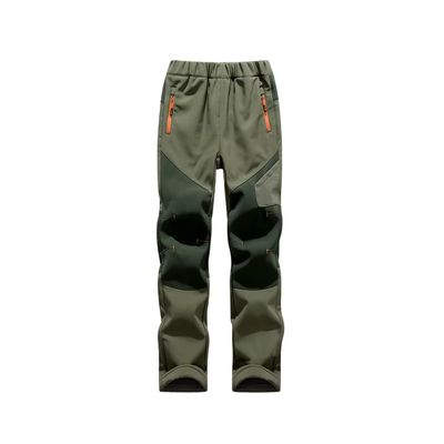 Anyanmoutn Kids Boys Youth Hiking Cargo Pants Soft Shell Snow Pants Waterproof Outdoor Fleece Lined Insulated Trousers