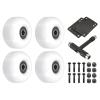 PATIKIL 52mm Skateboard Wheels and Bearings Set, 4 Pack Street Wheels for Skateboards Cruiser Wheel Replacement 95A, White Black view 1