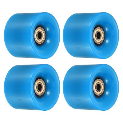 PATIKIL 60mm Longboard Wheels with Bearings ABEC-11, 4 Pack Street Wheels for Skateboards Cruiser Wheel Replacement 80A, Golden Blue