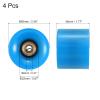 PATIKIL 60mm Longboard Wheels with Bearings ABEC-11, 4 Pack Street Wheels for Skateboards Cruiser Wheel Replacement 80A, Golden Blue view 2