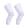 Laiiqi Compression Knee Pads Leg Sleeve, Hex Knee Pads for Basketball Honeycomb Anti Collision Knee Pads Long Kneepads Non-Slip Football Knee Pads for Youth Adult (A Pair White/S) view 1