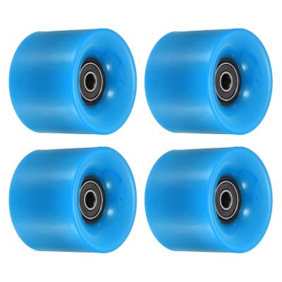 PATIKIL 60mm Longboard Wheels with Bearings ABEC-9, 4 Pack Street Wheels for Skateboards Cruiser Wheel Replacement 80A, Black Blue