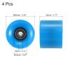 PATIKIL 60mm Longboard Wheels with Bearings ABEC-9, 4 Pack Street Wheels for Skateboards Cruiser Wheel Replacement 80A, Black Blue view 2