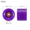 PATIKIL 60mm Longboard Wheels with Bearings ABEC-9, 4 Pack Street Wheels for Skateboards Cruiser Wheel Replacement 80A, Purple Red view 2