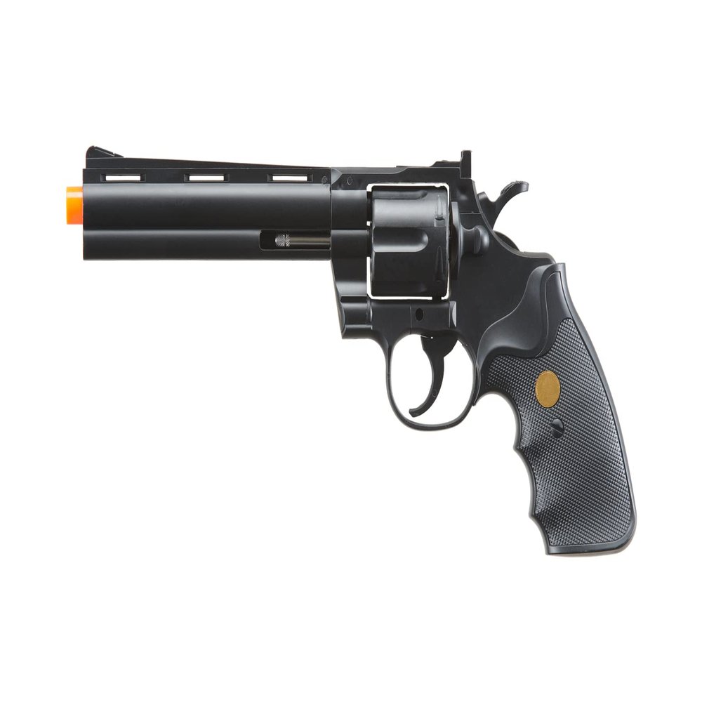 Airsoft 36B Spring Revolver Low Powered Airsoft Pistol Durable Plastic -Black