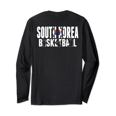 South Korea Basketball Fans Jersey - Korean Flag Sport Lover Long Sleeve T-Shirt