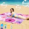 BYDOLL Beach Blanket 78''X81'' Waterproof Sandproof Suits1-4 Adults Oversized Lightweight Large Blanket Picnic Mat for Beach Sand Free Travel Camping Hiking Picnic view 3