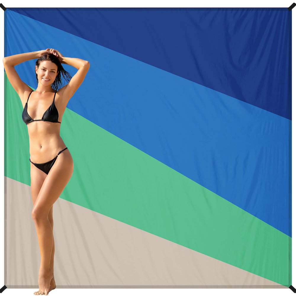 BYDOLL Beach Blanket 78''X81'' Waterproof Sandproof Suits1-4 Adults Oversized Lightweight Large Blanket Picnic Mat for Beach Sand Free Travel Camping Hiking Picnic