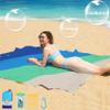 BYDOLL Beach Blanket 78''X81'' Waterproof Sandproof Suits1-4 Adults Oversized Lightweight Large Blanket Picnic Mat for Beach Sand Free Travel Camping Hiking Picnic view 3