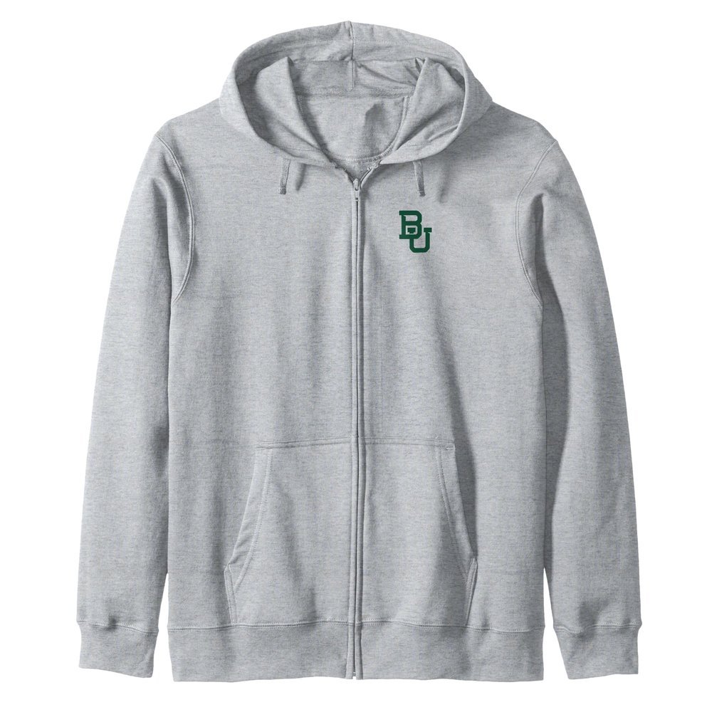 Baylor Bears Left Chest Icon Logo Officially Licensed Zip Hoodie