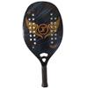 Gloperti Beach Tennis Racket,Carbon Fiber 22mm Sand Grit Face with EVA Memory Foam Core Power Spin Beach Tennis Racket with Velvet Pouch Black Colour view 1