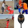 Gloperti Beach Tennis Racket,Carbon Fiber 22mm Sand Grit Face with EVA Memory Foam Core Power Spin Beach Tennis Racket with Velvet Pouch Black Colour view 3