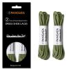 [4 Laces] 2-Pair Pack Waxed Round Oxford Shoe Laces for Dress Shoes Chukka 3/32Inch Thin(#27 Olive,43in (109cm)) view 3