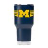 Gametime Sidekicks Michigan 30oz Navy Tumbler - Officially Licensed, 18/8 Stainless Steel, Double-walled, Vacuum-insulated, UV LED Printed Logos, Sweatless, Stays Hot/Cold - 360 Wrap view 1