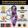 MUNIO Self Defense Keychain  Lightweight, Stylish & Portable Safety Tool for Women & Men  Non-Lethal Kubotan, Easy to Use, TSA Approved  Made in USA  Pink Paisley Design view 3
