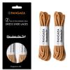 [4 Laces] 2-Pair Pack Waxed Round Oxford Shoe Laces for Dress Shoes Chukka 3/32Inch Thin(#05 Tan,43in (109cm)) view 2