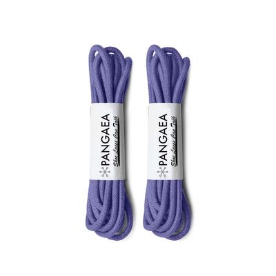 [4 Laces] 2-Pair Pack Waxed Round Oxford Shoe Laces for Dress Shoes Chukka 3/32Inch Thin(#19 Purple,47in (119cm))