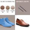 [4 Laces] 2-Pair Pack Waxed Round Oxford Shoe Laces for Dress Shoes Chukka 3/32Inch Thin(#19 Purple,47in (119cm)) view 3