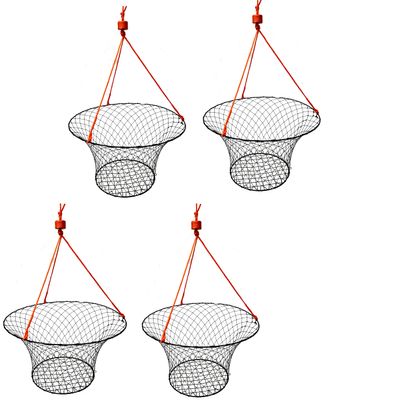 KUFA Vinyl Coated Steel Ring Crab Trap (Size:30) with 50' Rope (4)