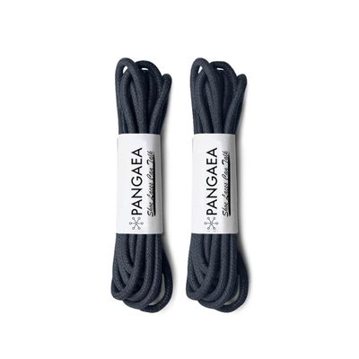 [4 Laces] 2-Pair Pack Waxed Round Oxford Shoe Laces for Dress Shoes Chukka 3/32Inch Thin(#15 Navy Blue,34in (86cm))