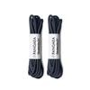 [4 Laces] 2-Pair Pack Waxed Round Oxford Shoe Laces for Dress Shoes Chukka 3/32Inch Thin(#15 Navy Blue,34in (86cm)) view 1