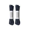 [4 Laces] 2-Pair Pack Waxed Round Oxford Shoe Laces for Dress Shoes Chukka 3/32Inch Thin(#15 Navy Blue,34in (86cm)) view 2