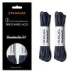 [4 Laces] 2-Pair Pack Waxed Round Oxford Shoe Laces for Dress Shoes Chukka 3/32Inch Thin(#15 Navy Blue,34in (86cm)) view 3