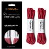 [4 Laces] 2-Pair Pack Waxed Round Oxford Shoe Laces for Dress Shoes Chukka 3/32Inch Thin(#10 Red,43in (109cm)) view 2