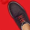 [4 Laces] 2-Pair Pack Waxed Round Oxford Shoe Laces for Dress Shoes Chukka 3/32Inch Thin(#10 Red,43in (109cm)) view 3
