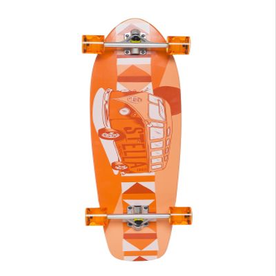 Stella Longboard 38 Kicktail Wagon Orange Longboard Complete