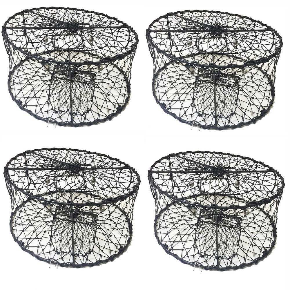 KUFA Sports Collapsable Crab Trap with 3 Durable Stainless Steel Spring (30 x10) (4)