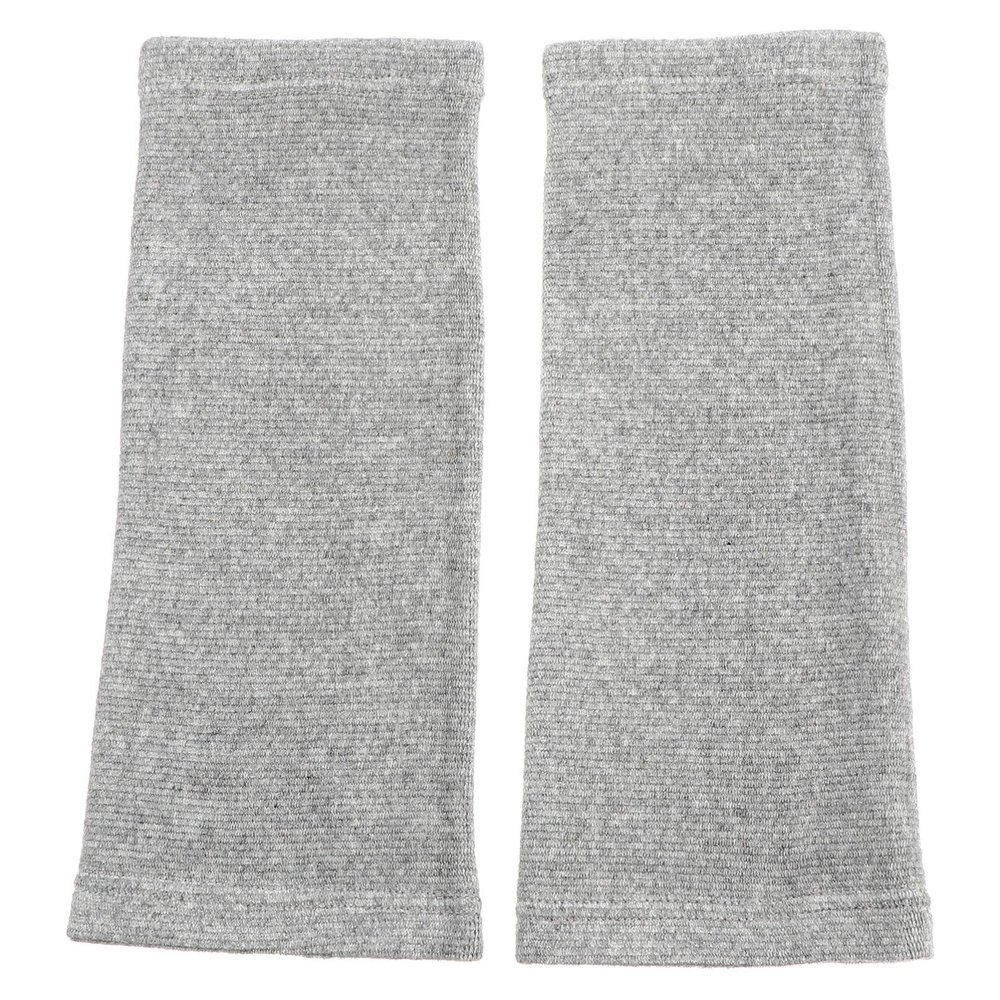 Healifty 2pcs Self-heating Knee Brace Wraps for Joint Support Grey Knee Warmers Compression Sleeve for Sports and Daily Use