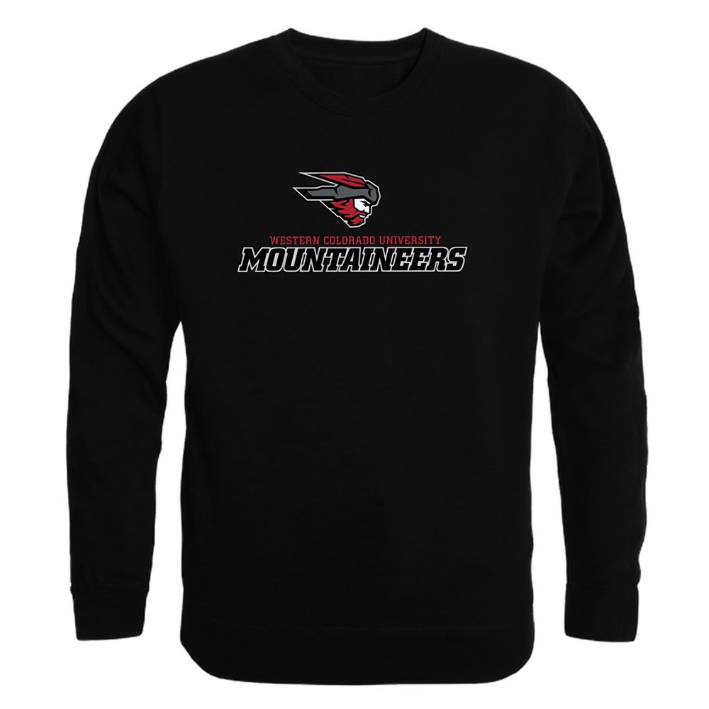 W Republic Western Colorado Mountaineers College Crewneck Pullover Sweatshirt, Adult Unisex, Black, Small - NCAA Officially Licensed Apparel