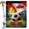 Ornament Collection World Cup Canada Home Decor Banner Room Wall Art Patio Porch Lawn Garden Flag Stand Pole Outdoor Tapestry Yard Signs FIFA Team Qatar Trophy Soccer Game Football Gifts, Made in USA view 1