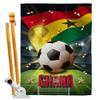 Ornament Collection World Cup Ghana Banner Room Wall Art Flag Poles for Outside House Patio Porch Lawn Garden Stand Tapestry Yard Signs FIFA Team Qatar Trophy Soccer Game Football Gifts, Made in USA view 1