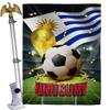 Ornament Collection World Cup Uruguay Home Decor Banner Room Wall Art Patio Porch Lawn Garden Flag Stand Pole Outdoor Tapestry Yard Signs FIFA Team Qatar Trophy Soccer Game Football Gifts, Made In USA view 1
