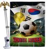 FIFA World Cup South Korea Home Decor Banner Room Wall Art Patio Porch Lawn Garden Flag Stand Pole Outdoor Tapestry Yard Signs Team Qatar Trophy Soccer Game Football Gifts Made In USA view 1