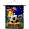 Ornament Collection World Cup Australia Home Banner Wall Art Patio Porch Lawn Garden Flag Stand Pole Room Decorations Indoor Outdoor FIFA Team Qatar Trophy Soccer Game Football Gifts, Made in USA view 1
