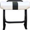 Fishmaster Pro Series Leaning Post for Center Console Fishing Boats - Grab Rail, Flow-Through Foam, Storage Compartment, Foldable Footrest  White Upholstery/Black Powder Coated view 3