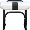 Fishmaster Pro Series Leaning Post for Center Console Fishing Boats - Grab Rail, Flow-Through Foam, Storage Compartment, Foldable Footrest  White Upholstery/Black Powder Coated view 4