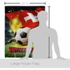 FIFA World Cup Switzerland Banner Room Wall Art Flag Poles For Outside House Patio Porch Lawn Garden Stand Tapestry Yard Signs Team Qatar Trophy Soccer Game Football Gifts Made In USA view 2
