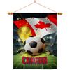 Ornament Collection World Cup Canada Home Banner Wall Art Patio Porch Lawn Garden Flag Stand Pole Room Decorations Indoor Outdoor FIFA Team Qatar Trophy Soccer Game Football Gifts, Made in USA view 1