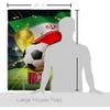 Ornament Collection World Cup Iran Banner Room Wall Art Flag Poles for Outside House Patio Porch Lawn Garden Stand Tapestry Yard Signs FIFA Team Qatar Trophy Soccer Game Football Gifts, Made in USA view 2