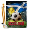 FIFA World Cup Scotland Banner Room Wall Art Flag Poles For Outside House Patio Porch Lawn Garden Stand Tapestry Yard Signs Team Qatar Trophy Soccer Game Football Gifts Made In USA view 1